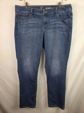 New York & Co NY&C Women's Jeans Size 18 Slim Slouch Lower Waist Denim Pants